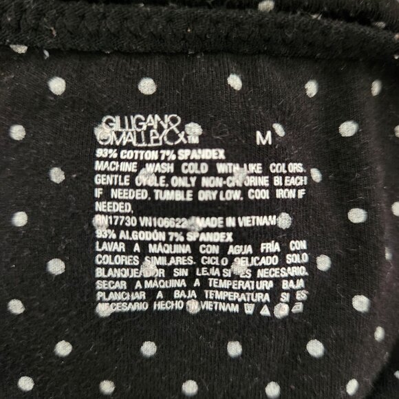 Gilligan & O'Malley Black/white polka dot nursing tank top. Maternity size M. - Picture 4 of 4